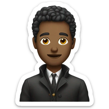 portrait of a stylish male sticker