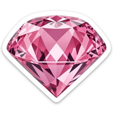 Create an emoji of a beautiful pink diamond that can be used in WhatsApp  sticker