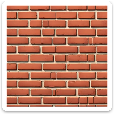 brick wall with red bricks sticker