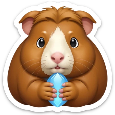 guinea pig god with a mole on the left side sticker