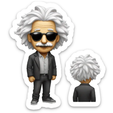 einstein-with-gangsta-shades sticker