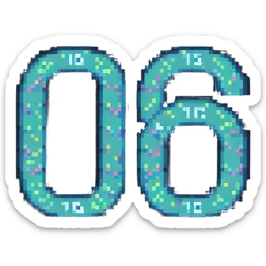 number 100 with sparkles sticker