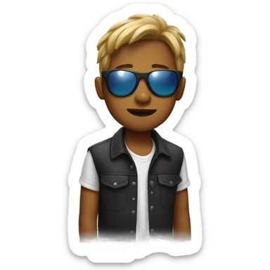 cool boy in sunglasses sticker