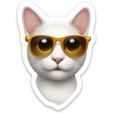 Cat with sunglasses sticker