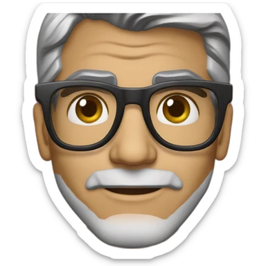 George Clooney glasses sticker