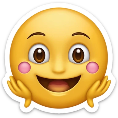 É um emoji sorrindo só que com o sorriso sábado e de canto com um olha bem picante é especificamente isso sticker