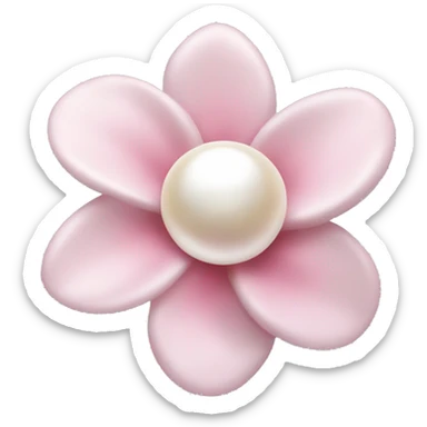 Pearl light pink flower sticker