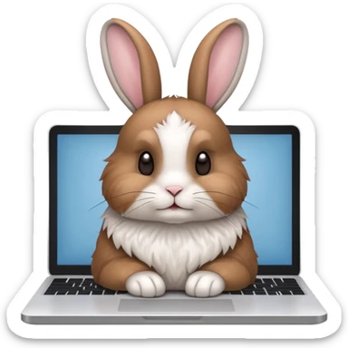 Rabbit blogger sticker