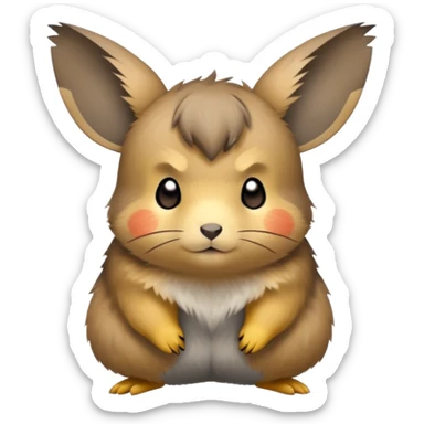 pika-animal-with-grey-brown-fur-and-no-spots sticker
