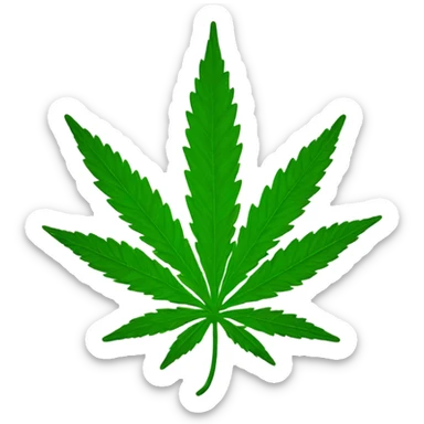 Marijuana leaf  sticker