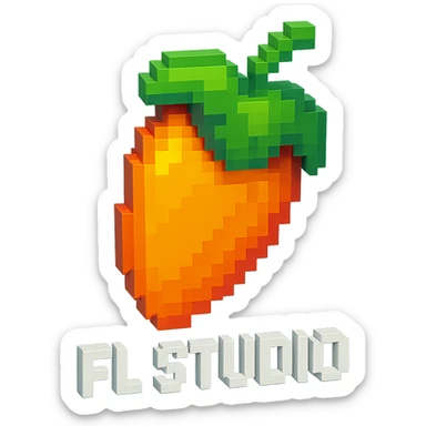 FL Studio logo, voxel style sticker