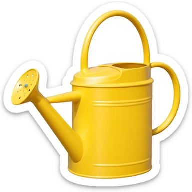 Yellow garden watering can sticker
