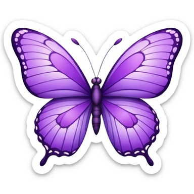 purple butterfly sticker