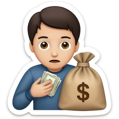 Robbery  the money not pistole sticker