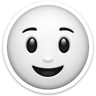Hazme el emoji del mundo pero en blanco y negro sticker