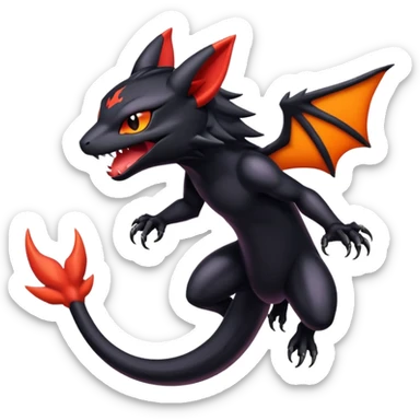 Shiny Epic Badass Dark Noibat-Salandit-Litten-Hybrid sticker