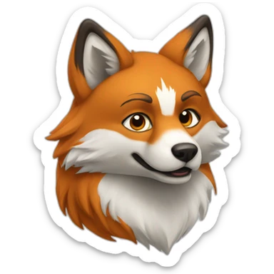renard argenté sticker