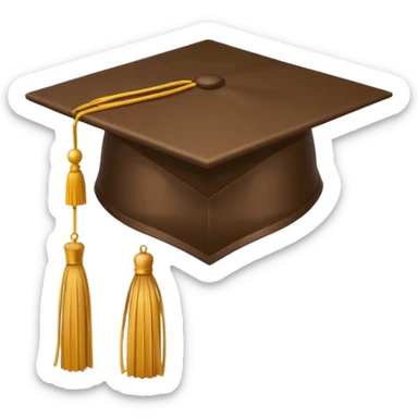 I want a brown graduation cap with 2025 on the tassel  sticker