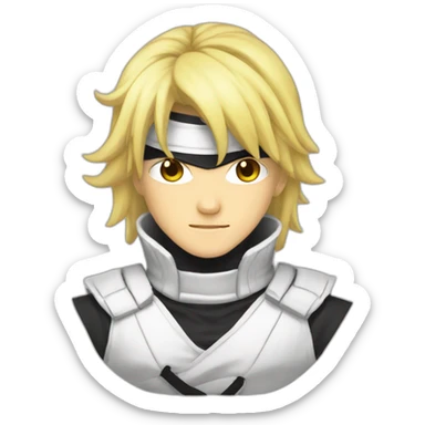 Male masterNinja anime style blond air sticker