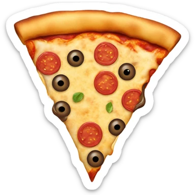 Poop emoji pizza sticker