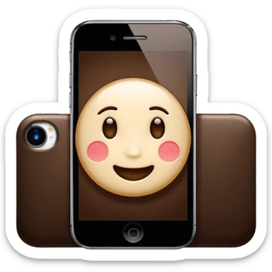 iphone 15 pro creamy and dark brown sticker