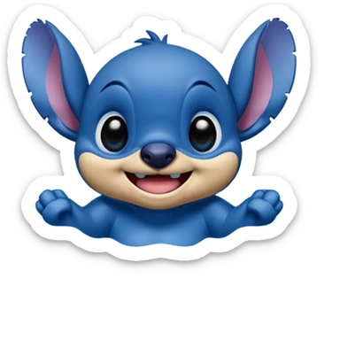 Stitch in the pool sticker