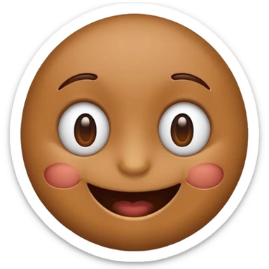 Cute emoji brown sticker