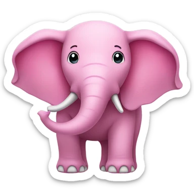 Pink elephant  sticker