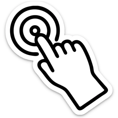 cat paw clicking simple icon style sticker