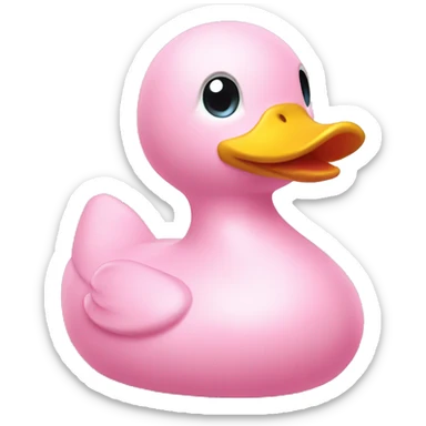 light pink rubber duck sticker
