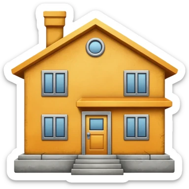 coin concrete house sticker