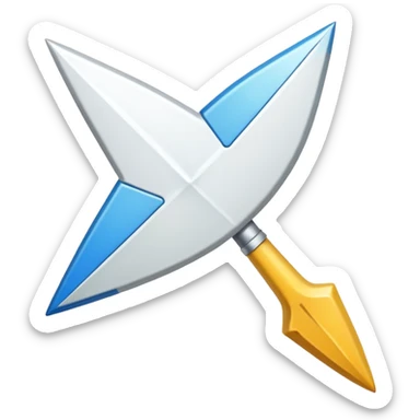 Flèche blanche a gauche sticker