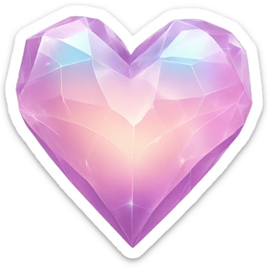 Pastel heart crystal  sticker