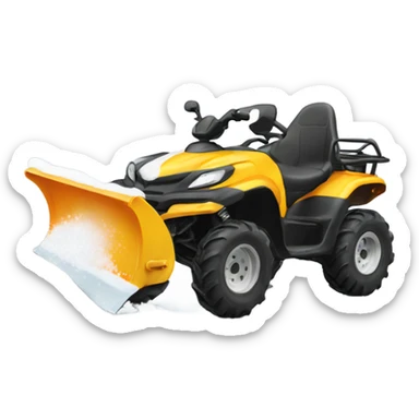 ATV with Snowplow sticker