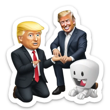 donald trump proposing to elon musk sticker