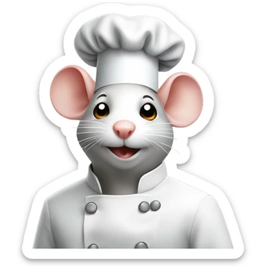 rat on chefs hat sticker