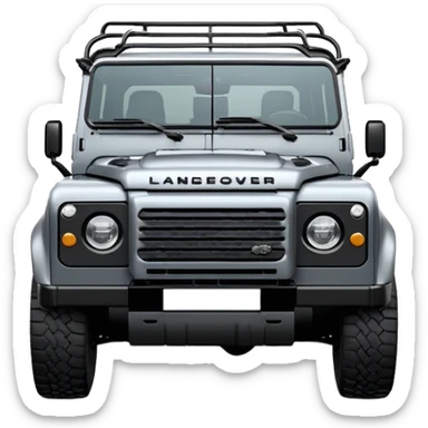 New Landrover Defender 110 in Carpathian Grey with gloss black accents sticker