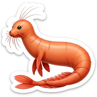Una foca camarón sticker