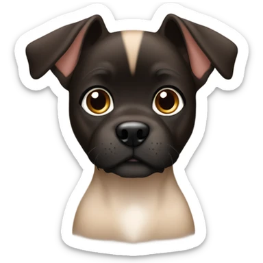 black Petit Brabancon with brown paws sticker