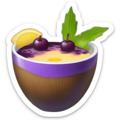 Caldo de cana açaí com abacaxi sticker
