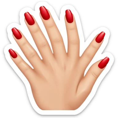 Manicure hand 5 fingers sticker