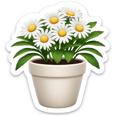 daisy flower pot sticker