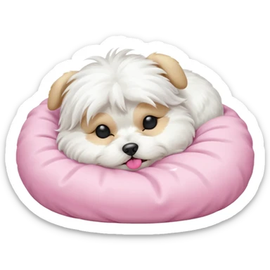 maltese sleeping sticker