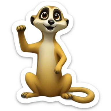 funny-meerkat-in-the-forest-who-likes-curry sticker