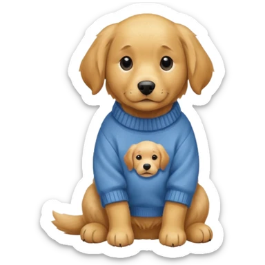 A preppy dog sticker