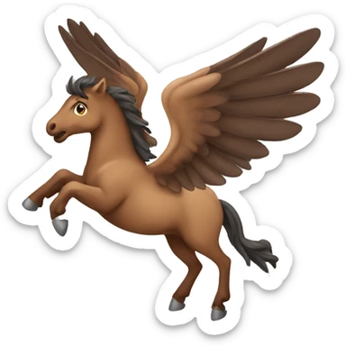 Brown Pegasus  sticker