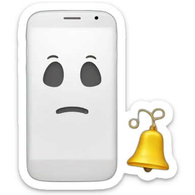 smartphone with a bell sticker