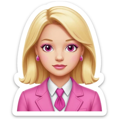pink law babe (elle woods)  sticker