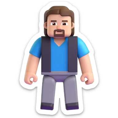 Jack Black as Steve from Minecraft movie sticker