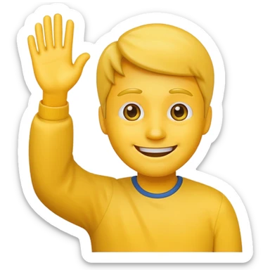 Ein Emoji als Mann der winkt sticker